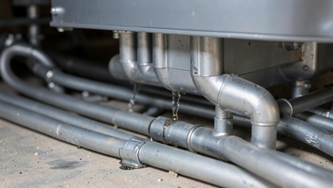 Belki zasilająca i powrotna w rozdzielaczu